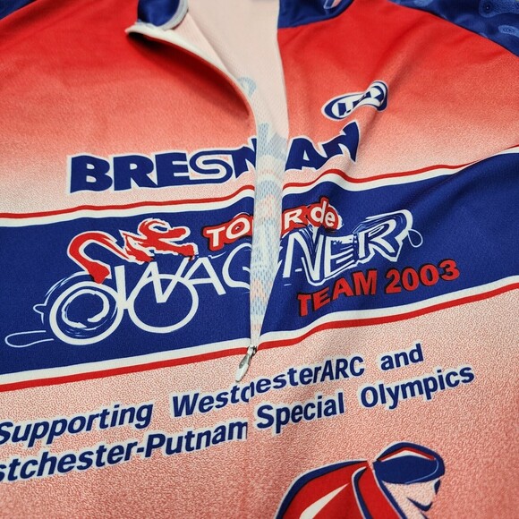 Louis Garneau Men's Cycling Jersey Red 2003 Tour De Wagner Size 2XL - Picture 8 of 14